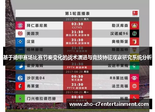 基于德甲赛场比赛节奏变化的战术演进与竞技特征观察研究系统分析 基于德甲赛场比赛节奏变化的战术演进与竞技特征观察研究系统分析